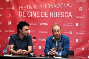 Manuel Asín, editor de El Intermedio, que publicará la integral de Arrietta con el apoyo del festival, junto a Adolpho Arrietta