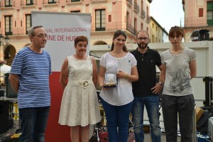 De izquierda a derecha, Chema Aniés, Aurora Abad, Maria Elisa Becana, Ruben Moreno y Azucena Garanto (Foto: Jorge Dueso)