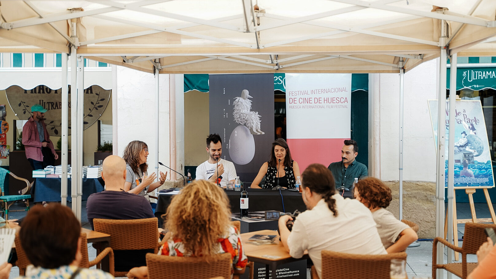 Chus Fenero y el equipo de Viaje a alguna parte, José Gonçalo Pais, Helena de Llanos y Adrián Viador